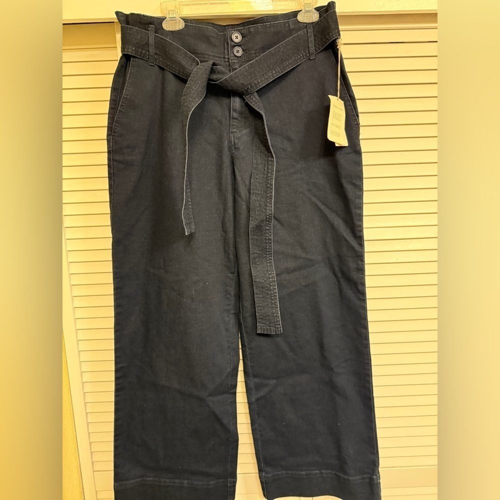 A new Day Dark Blue Cropped Belted Chinos Women’s Sz 18 NEW Pants Slacks